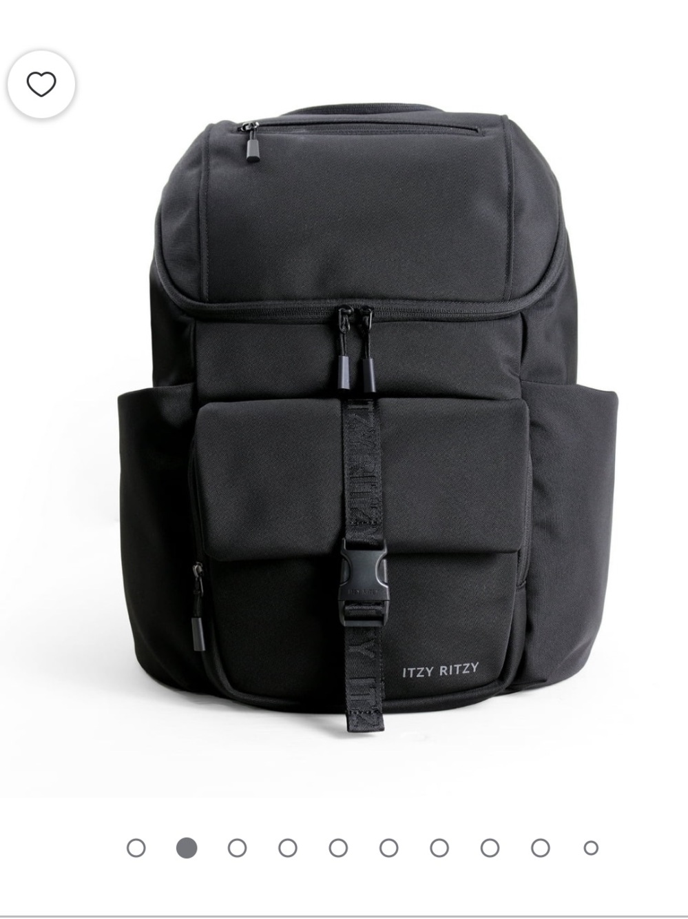 Itzy Ritzy Belong Bucket Backpack Diaper Bag in Black NWT